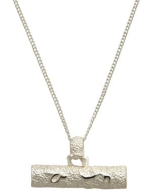 Claire Hill Designs Difficult T Bar Necklace - Metallic