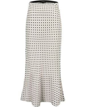 Smart and Joy Straight-Cut Midi Skirt With Print - Grey