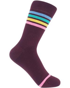Peper Harow - Made in England Mix Tape Socks – - Purple
