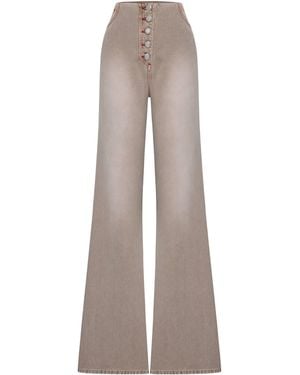 Pcfg Neutrals Pure Cotton Regular Fit Flare Denim Pant - Grey