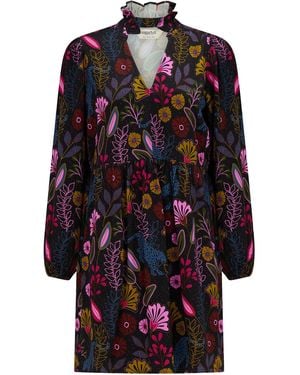 Sugarhill Indi Short Smock Dress Jungle - Black