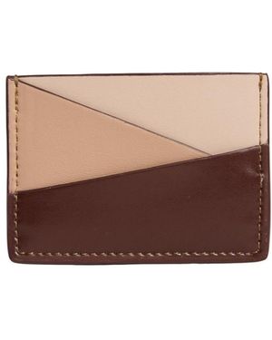 Allégorie Pineapple Leaves Leather Puzzle Cardholder - Brown
