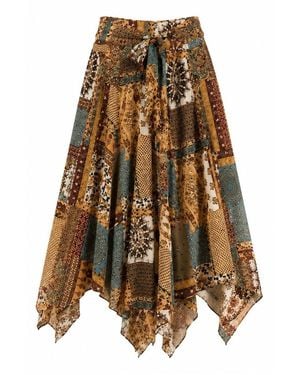 Lumina Eligma Bohemian Midi Skirt - Natural