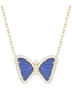 KAMARIA Mini Butterfly Necklace - Blue