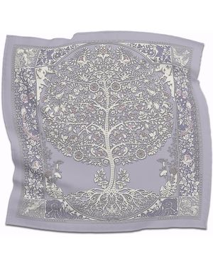 Silk&Soul Tree Of Life Scarf - Grey