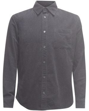 Vustra Graphite Coastal Corduroy Button-Down Shirt - Grey