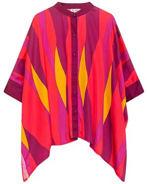 Niza Samoa Loose Round Neck Blouse - Pink