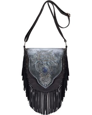 Jodi Lee Benny Owl Bag Metallic - Black