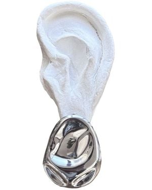 London Atelier Byproduct Big Geometric Oval Earrings - Metallic