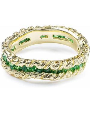 German Kabirski Gaiete Raw Tsavorite Garnet Plated Ring - Green