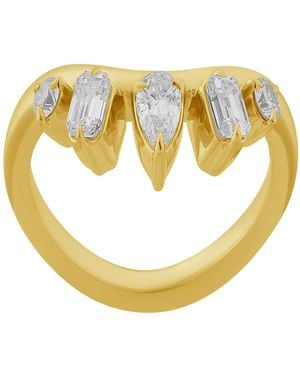 Artisan 14K Mixed Diamond Cluster Ring - Metallic