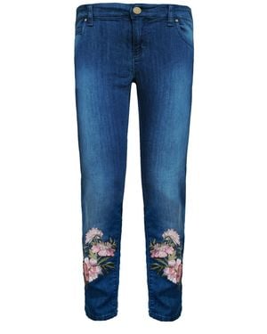 My Pair Of Jeans Pink Flower Boyfriend - Blue