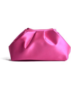 Springmoonatelier Royal Fuchsia Satin Evening Clutch - Pink