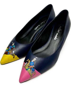 Nafari Moda Shahnameh Low Block Pumps - Black