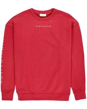 Mimhi Maison Elle Crewneck Sweatshirt – Raspberry - Red
