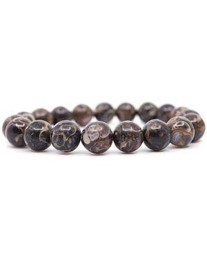 Shar Oke Neutrals Turritella Agate Bracelet - Metallic