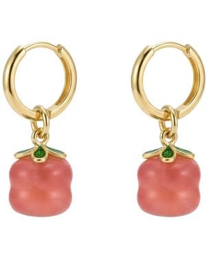 seree Harvest Agate Charm Earrings - Red
