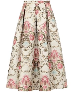 Cedar Rose Audrey Damask Skirt - Natural