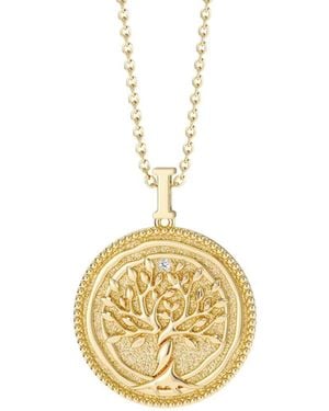 Vanimy Promised Land Tree Of Life Amulet Coin Medallion Necklace - Metallic