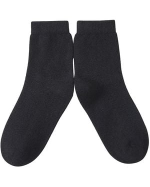 Soft Strokes Silk Cashmere Quarter-Length Socks Set Of Two - Blue