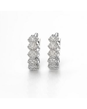 Nuvv Collection Modern Hoop Earrings - Metallic