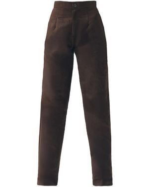 Ats the Label Jett Suede Tailored Trousers - Black