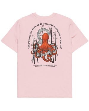 Anchor and Crew Cotton Octopus Another Good Day Organic Cotton T-Shirt - Pink