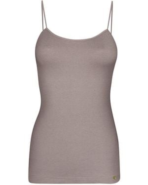 Zd - Zero Defects Afrodita Spaghetti Top Soy Fiber - Brown