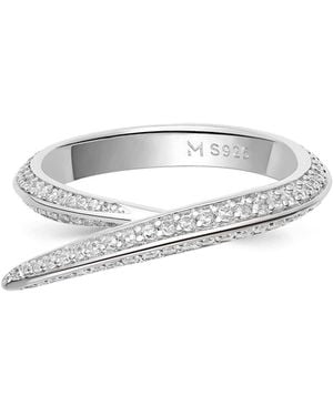 Meulien Pointed Curve Ring - White