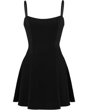 Lily Phellera Nora Strap Mini Dress With Open Back - Black