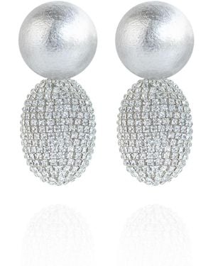 Saule Label Selena Clip-On Earrings - Metallic
