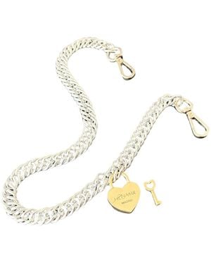 Hilo De Mar Hand-Made Chain With Padlock And Key - Metallic
