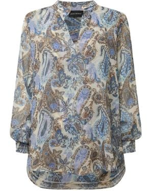 James Lakeland Paisley Print Blouse - Gray