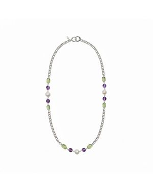 Onia Cable Slice Necklace - Metallic