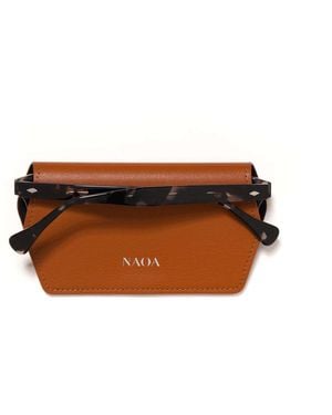 Naoa Slim Glasses Case Cognac - Brown