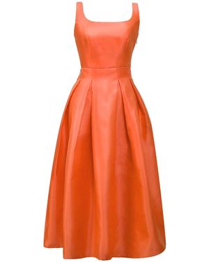 Smart and Joy Taffeta Fit-And-Flare Cocktail Dress - Orange