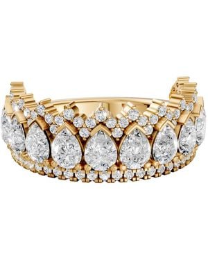 Aya Fine Jewelry 10K Pear Cut Diamond Statement Ring 2.92 Ctw - White