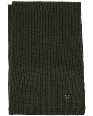 Bel Cashmere Cashmere Ribbed Scarf - Green