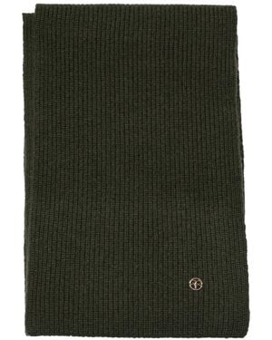 Bel Cashmere Cashmere Ribbed Scarf - Green