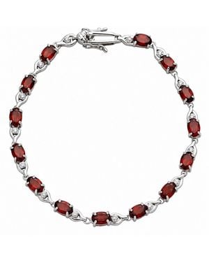 Belinda Jewelz Elora Garnet Vintage Tennis Bracelet - Red