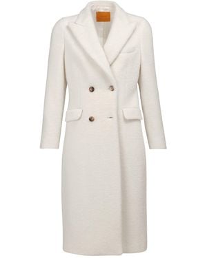 Vulto Alpaca Double Breasted Coat - White