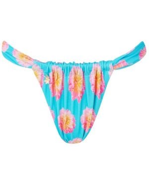 Favorite Flowers Dahlia Scrunch Bottom - Blue