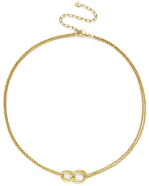 Dinny Hall Wave Double Link Necklace - Metallic