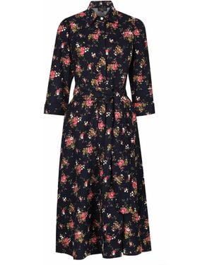 Lioness by Tf Flora Cord Long Sleeve Dress - Black