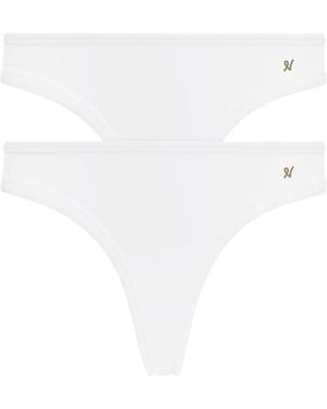 Nudea The Organic Cotton Dipped Thong Two Pack - White