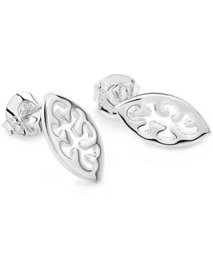 Lucy Quartermaine Solid Sterling Wave Studs - Metallic