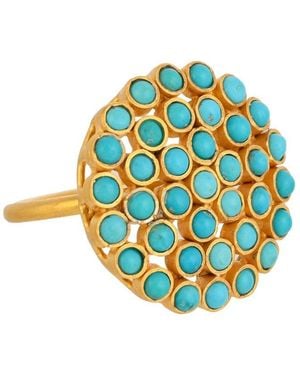 Opium Jewels Starburst Ring - Blue