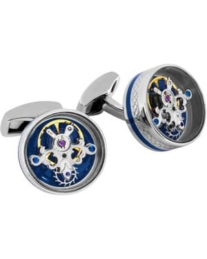 Tateossian Skull Tourbillon Cufflinks - Blue