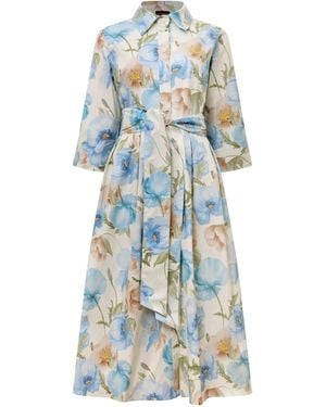 James Lakeland Bloom Cotton Midi Dress - Blue