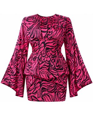 Freak Vault Zarae Wave Mini Dress - Red
